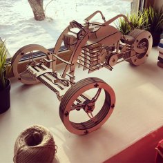 Rompecabezas 3D de bicicleta de madera contrachapada