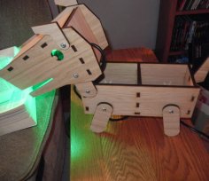 Лазерная резка деревянной лампы для собак