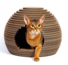 Laser Cut Cat House Hive Pet Furniture Free Vector