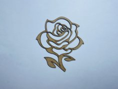 Laser Cut Rose Wood Cutout Shape Blank Free Vector