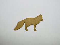 Laser Cut Arctic Fox Shape Wood Cutout Free Vector