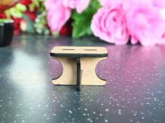 Laser Cut Miniature Wooden Table Free Vector