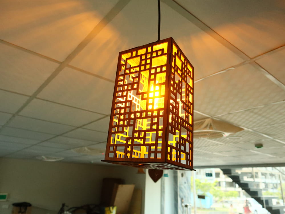 Laser Cut Wooden Pendant Light Hanging Lamp Free Vector