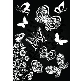 Arten von Schmetterlingen Clip Art Vektormaterial