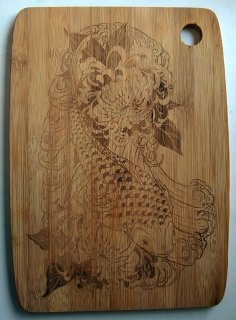 Laser Engraving Fish Design For Cutting Boards Free Vector