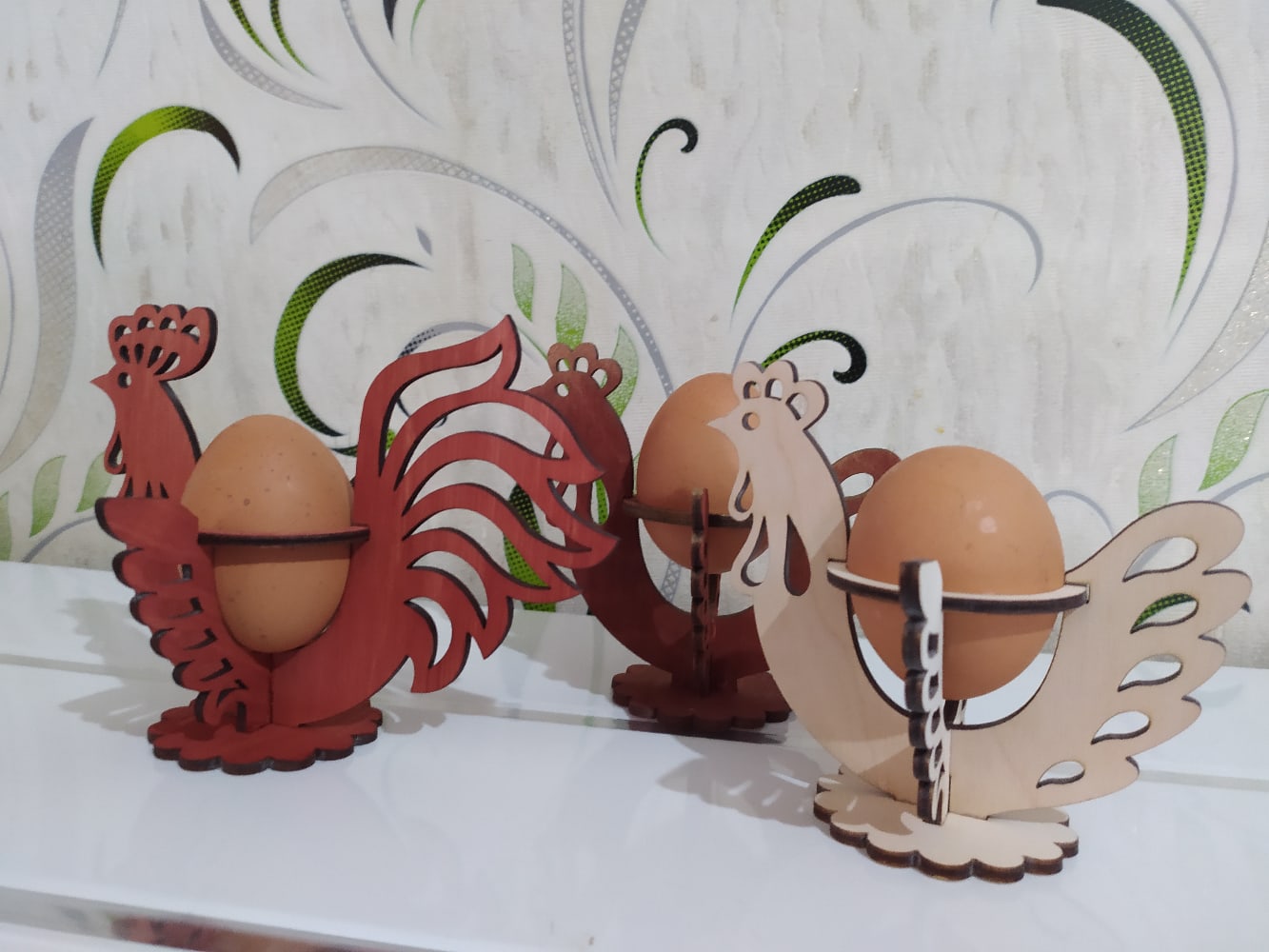 Porte-œufs de Pâques décoratif découpé au laser