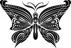 Czarny motyl tatuaż