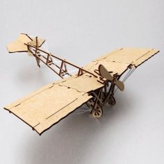 Lasergeschnittenes Flugzeugspielzeug aus Holz zum Selbermachen
