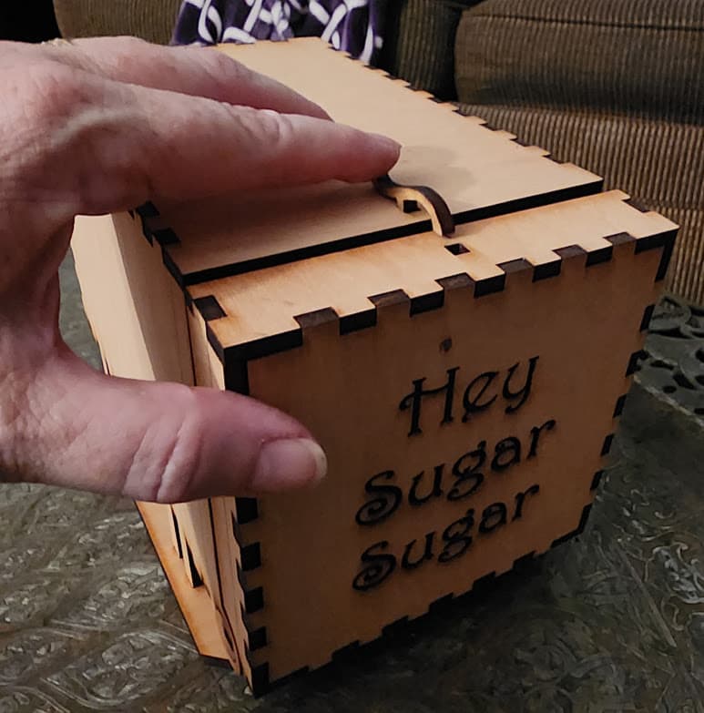 Laser Cut Sugar Cube Dispenser Box SVG File