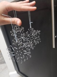 Laser Cut Snowflake Pendants SVG File