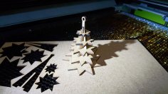 Modello di taglio laser albero di Natale in legno