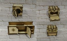 Lasergeschnittenes Spielzeug Puppenhausmöbel aus Holz Kinderspielzeug