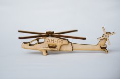 Laser Cut Apache Helicopter DXF File