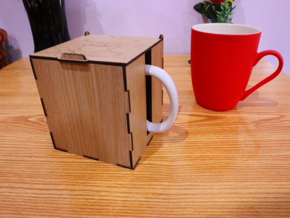 Laser Cut Tea Cup Box MDF 3mm DXF File