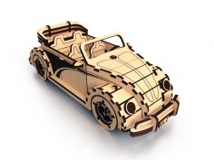Lazer Kesim Volkswagen Fusca Beetle Cabrio 3D Puzzle