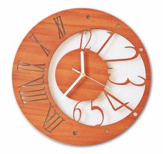 Laser Cut Contemporary And Modern Wall Clock Free Vector