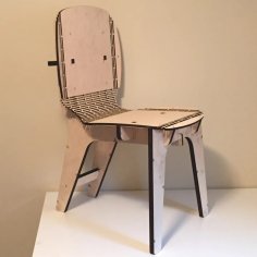 Laser Cut Living Hinge Chair DXF File