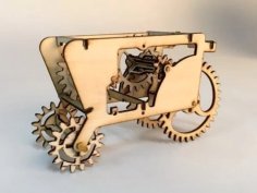 Laser Cut Wooden Gear 3D Puzzle Toy Car SVG File