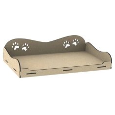 Laser Cut Paw Pet Bed Free Vector
