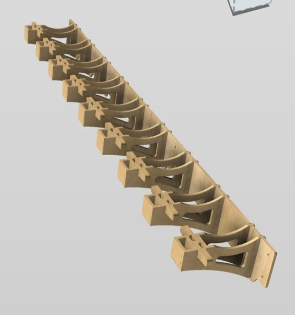 Laser Cut Filament Rack 6mm SVG File