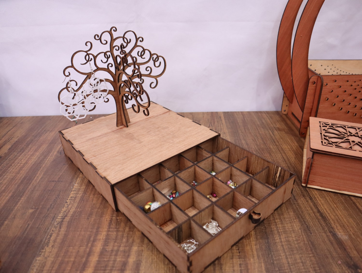 Laser Cut Drawer Jewelry Box 3mm Free Vector