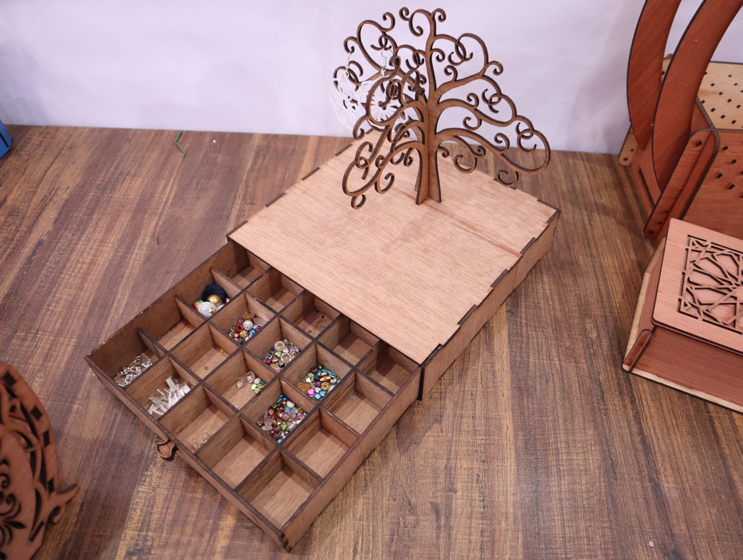 Laser Cut Drawer Jewelry Box 3mm Free Vector