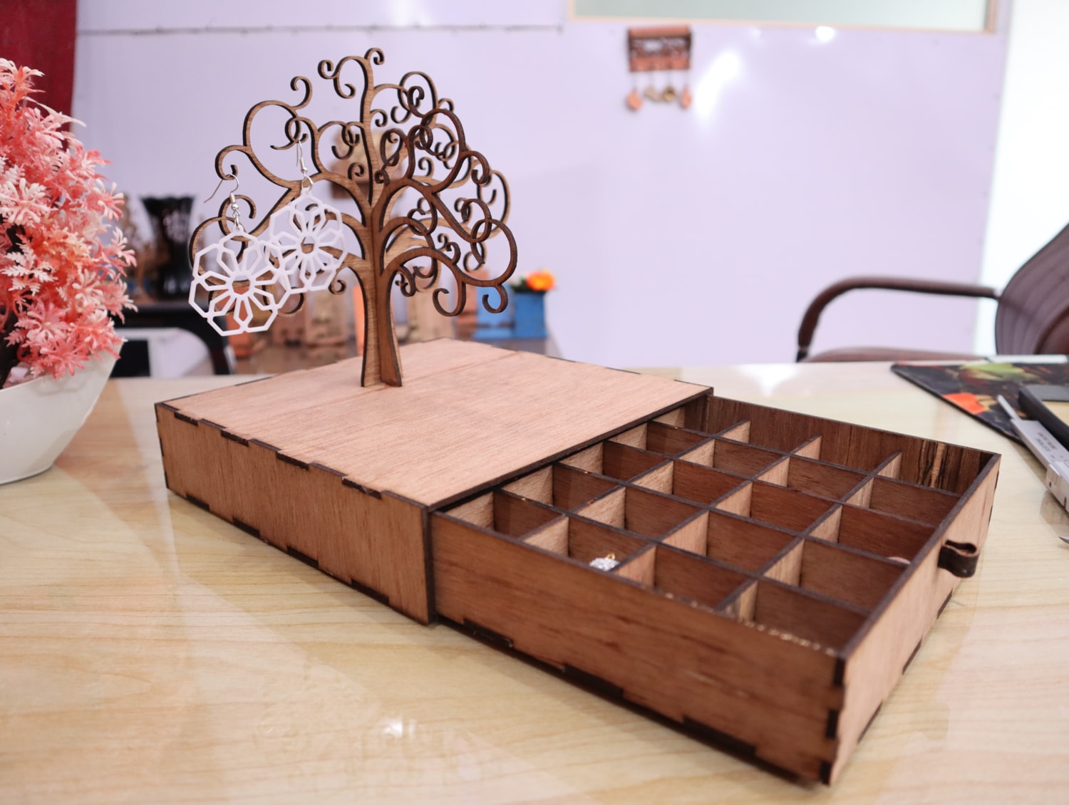 Laser Cut Drawer Jewelry Box 3mm Free Vector