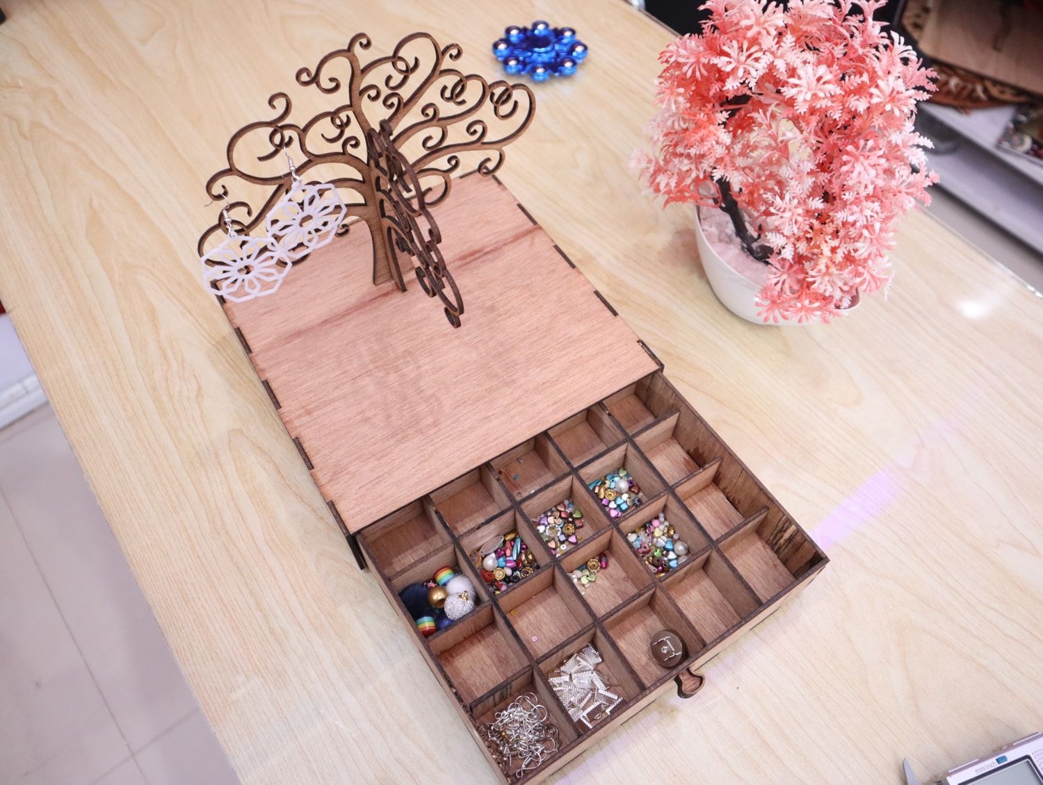 Laser Cut Drawer Jewelry Box 3mm Free Vector