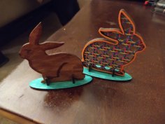 Laser Cut Rattan Easter Bunny SVG File