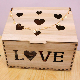 Laser Cut Love Heart Jewelry Box 3mm Free Vector