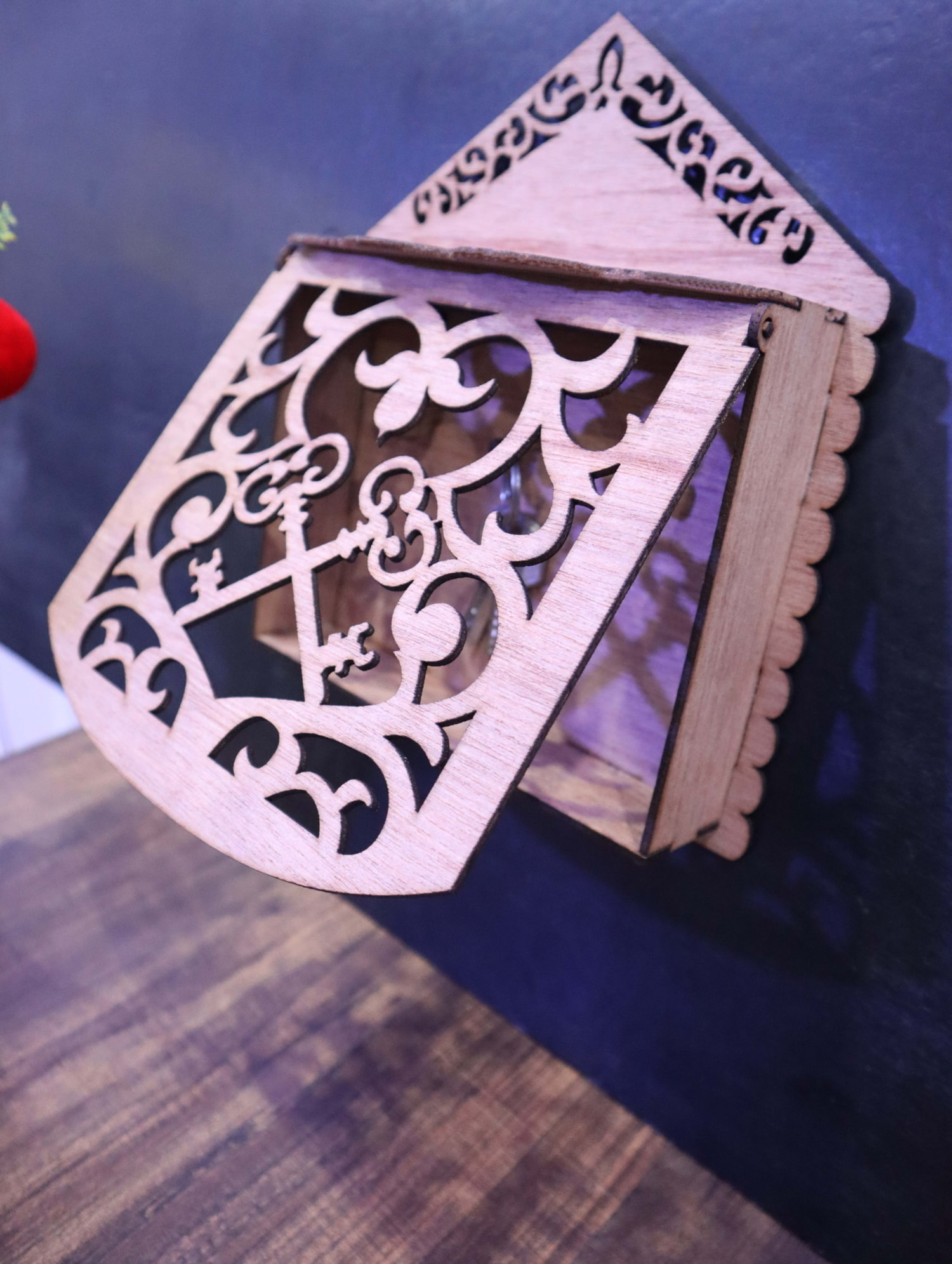 Laser Cut Decorative Key Cabinet 3mm Free Vector