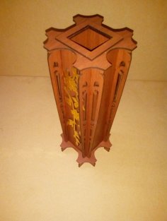 Лазерная резка деревянной вазы