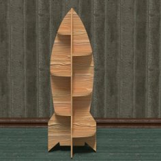 Laser Cut Rocket Shelf Spaceship Bookshelf Room Decor Free Vector