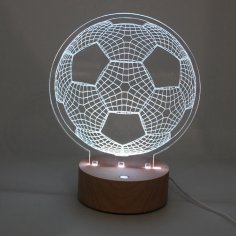 Balón de fútbol cortado con láser Luz nocturna 3D