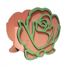 Laser Cut Rose Shaped Box Valentine’s Day Gifts Valentine Flower Box Free Vector