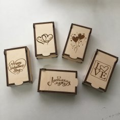 Cajas de regalo de San Valentín cortadas con láser de 3 mm
