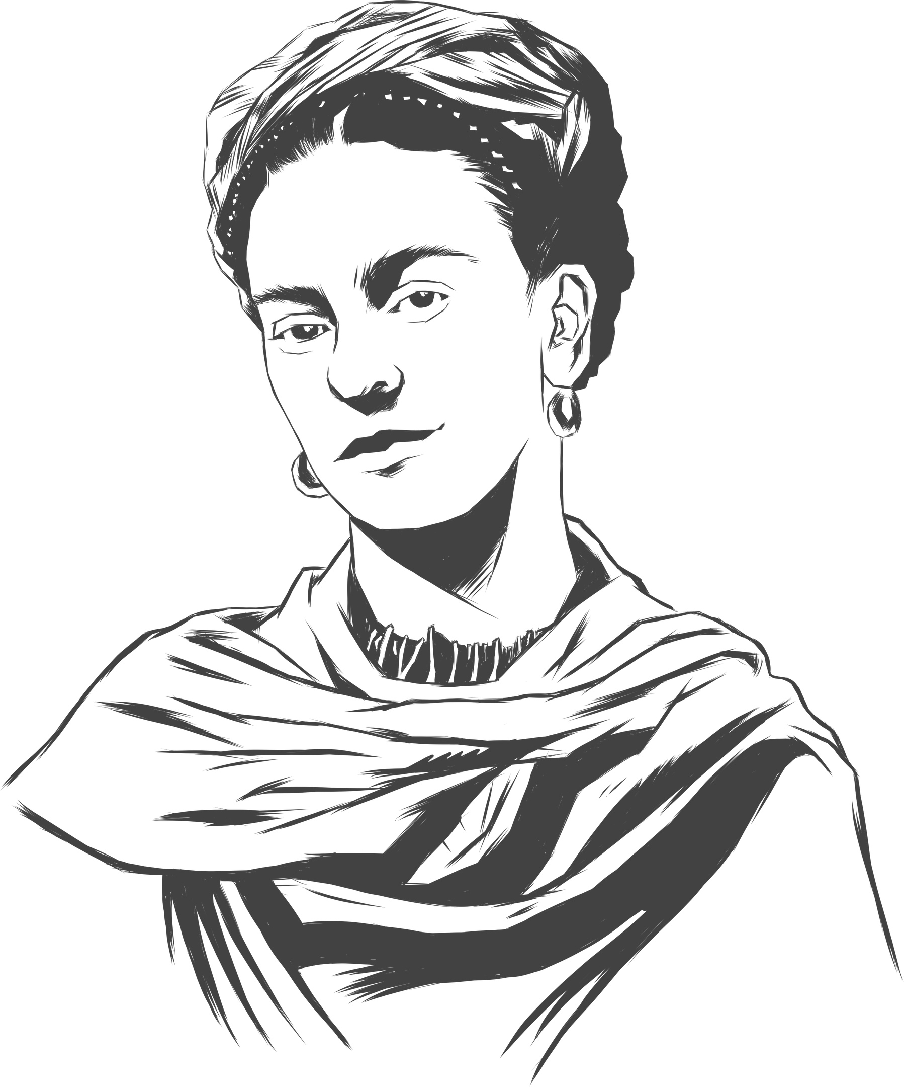 Frida Kahlo arte vettoriale