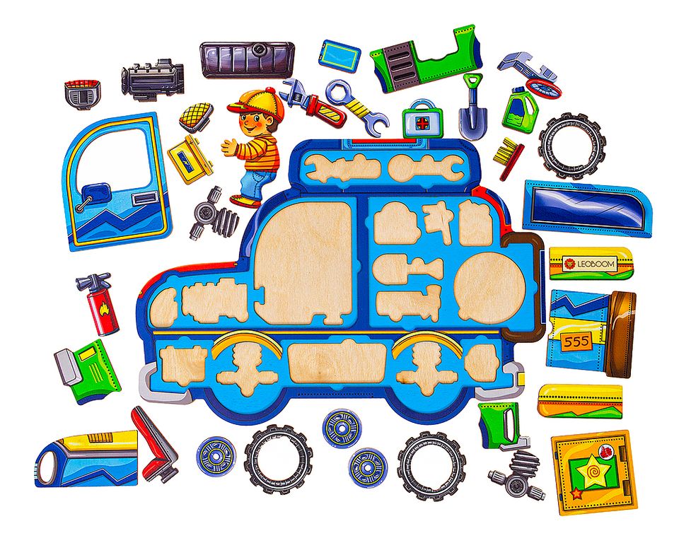 Laser Cut Jeep Kids Learning Puzzle Free Vector