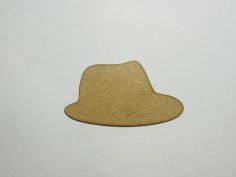 Laser Cut Wood Fedora Cutout Fedora Shape Free Vector