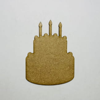 Laser Cut Unfinished Wood Birthday Cake Shape Craft Free Vector