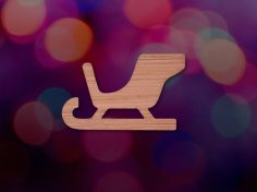 Laser Cut Sleigh Wood Cutout Unfinished Wooden Sleigh Shape Free Vector