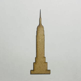 Laser Cut Empire State Building Cutout Unfinished Wooden Shape Free Vector
