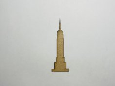 Laser Cut Empire State Building Cutout Unfinished Wooden Shape Free Vector