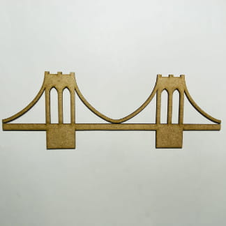 Laser Cut Unfinished Brooklyn Bridge Wood Cutout Free Vector