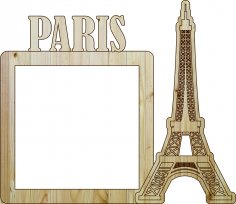 Laser Cut Photo Frame Paris Free Vector