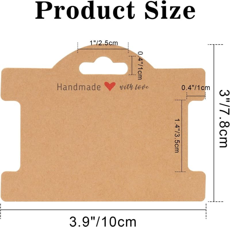 Laser Cut Bracelet Display Card, Kraft Paper Hanging Jewelry Display Card