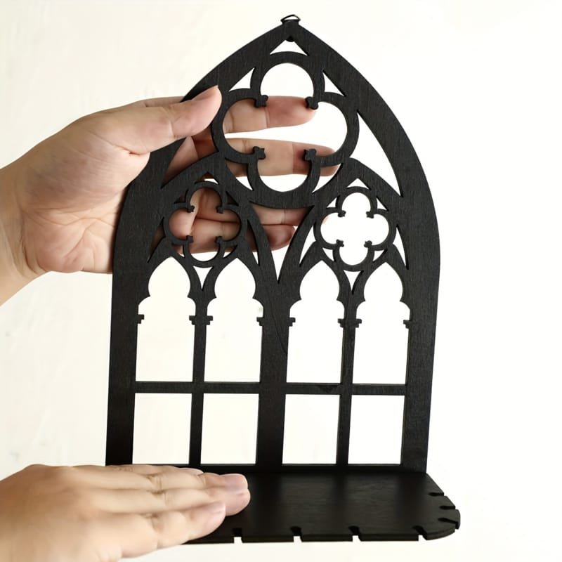 Laser Cut Gothic Wooden Hollow Wall Decoration Vintage Cathedral Arch Frames