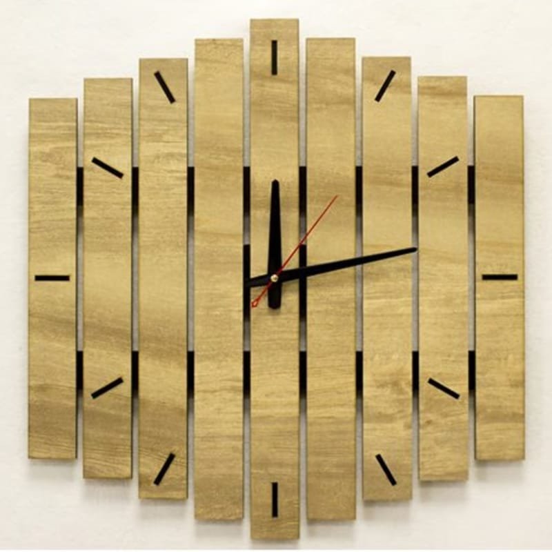Laser Cut Wooden Modern Wall Clock