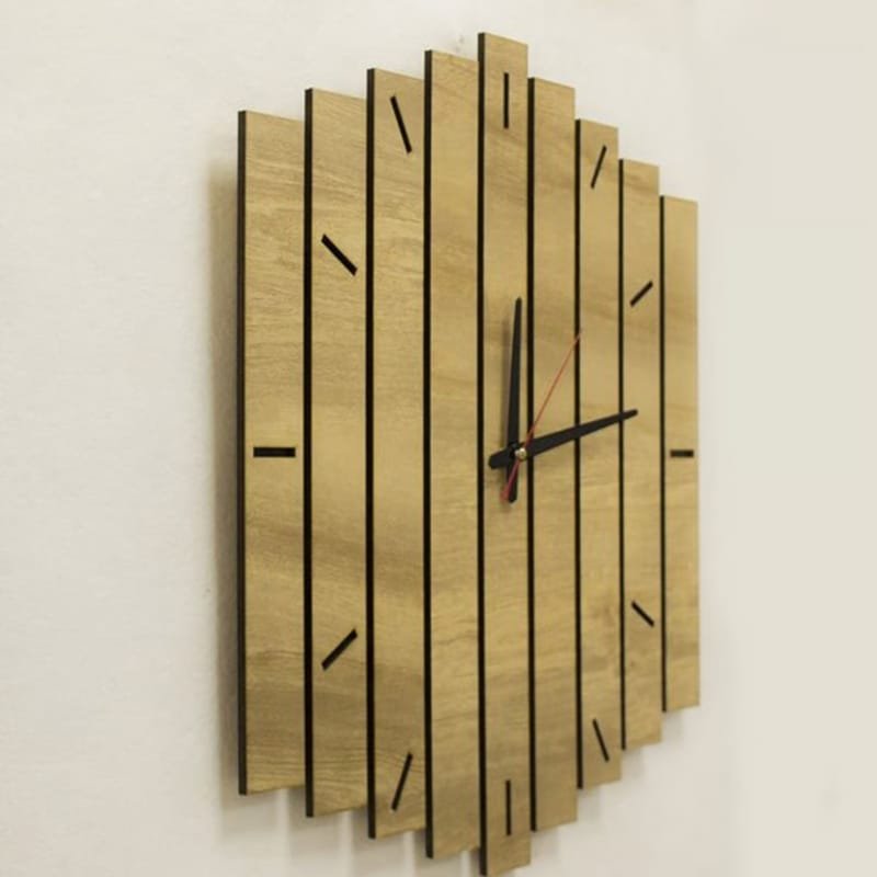 Laser Cut Wooden Modern Wall Clock