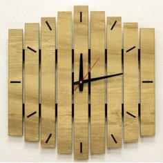 Laser Cut Wooden Modern Wall Clock
